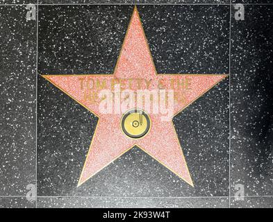 HOLLYWOOD - JUNE 26: Tom Petty & the Heartbreakers  star on Hollywood Walk of Fame on June 26, 2012 in Hollywood, California. This star is located on Stock Photo