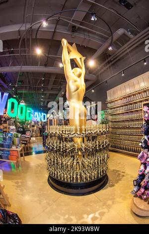 LOS ANGELES - JUNE 26: Oscar statues offered in shops inHollywood on June 26,2012 in Los Angeles. The first Academy Awards ceremony was held on May 16 Stock Photo