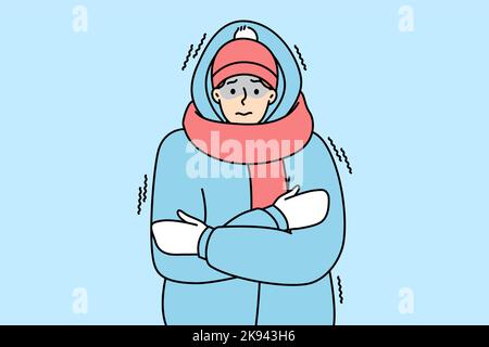 Feeling cold and frozen concept Stock Vector Image & Art - Alamy