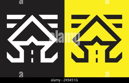 Modern smart home logo design, home icon vector Stock Vector
