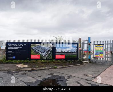Britishvolt site at North Blyth, Northumberland, UK. Stock Photo