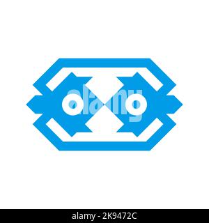 Minimal logo design with an eye icon, vision logo vector Stock Vector