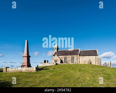 Exterior of St Aidans Church, Throckrington, Northumberland, UK Stock Photo