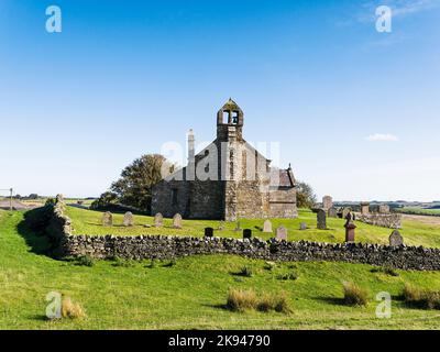 Exterior of St Aidans Church, Throckrington, Northumberland, UK Stock Photo