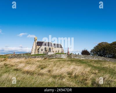 Exterior of St Aidans Church, Throckrington, Northumberland, UK Stock Photo