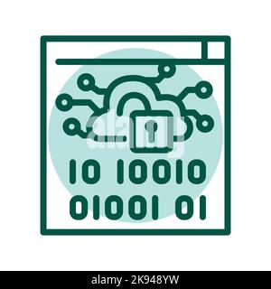 Open-source technology (code) line icon. Virtual money. Stock Vector