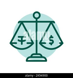 Stablecoins line icon. Virtual money. Stock Vector