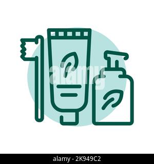 Eco hygiene products olor line icon. Pictogram for web page Stock Vector