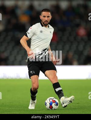 Derby County's Conor Hourihane during the Sky Bet League One match at Pride Park Stadium, Derby. Picture date: Tuesday October 25, 2022. Stock Photo