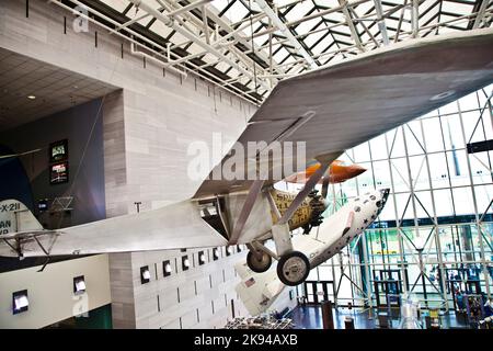 WASH DC - July 10: National Air and Space museum in Washington was established in 1946 and holds the largest collection of historic aircraft and space Stock Photo