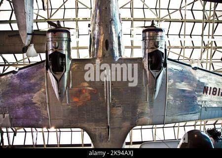 WASH DC - July 10: National Air and Space museum in Washington was established in 1946 and holds the largest collection of historic aircraft and space Stock Photo