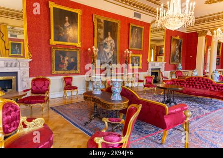 Ireland Eire Dublin Dame Street Dublin Castle mostly 18th century origins Norman 1230 Upper Yard State Apartments State Drawing Room Stock Photo