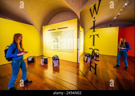 London, UK. 26th Oct, 2022. The Horror Show! at Somerset House. A new exhibition exploring how ideas rooted in horror have informed the last 50 years of creative rebellion in Britain. Telling the story in three acts - Monster, Ghost and Witch. Credit: Guy Bell/Alamy Live News Stock Photo