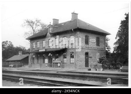 Boxholm station in the 1940s. Stock Photo