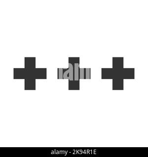 Three horizontal dots menu pixelated ui icon Stock Vector