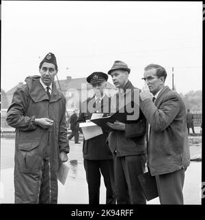 Civil defense exercise. County competition for industrial fire corps and bourgeoisiers Stock Photo