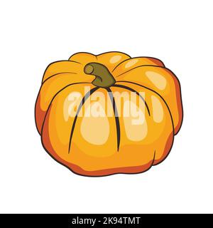 Halloween pumpkin. Cute Pumpkins or ghost. Vector autumn holidays illustration Stock Vector