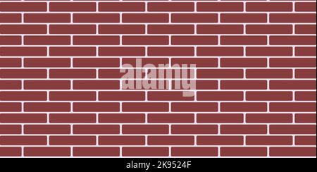A brown brick wall pattern background design with slabs Stock Vector
