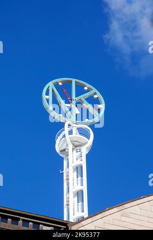 Stockholm, Sweden - October 10, 2022: sign on roof of famous department store in the center of the city Stock Photo