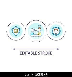 Personalized health care loop concept icon Stock Vector