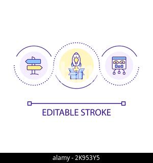 Find insights loop concept icon Stock Vector