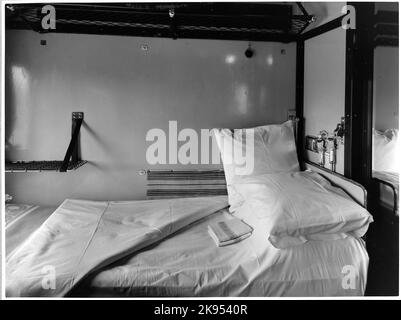 Interior of 1st class sleeping compartment. State Railways, SJ AO1B. Stock Photo