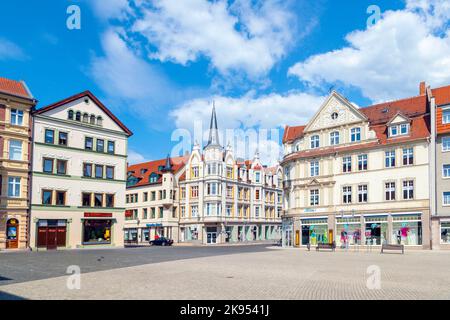GOTHA, GERMANY - MAY 28: central market place on May 28, 2012 in Gotha, Germany. Gotha was first mentioned in a document in the year 775 as  Villa Got Stock Photo