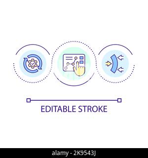 Find business solution loop concept icon Stock Vector