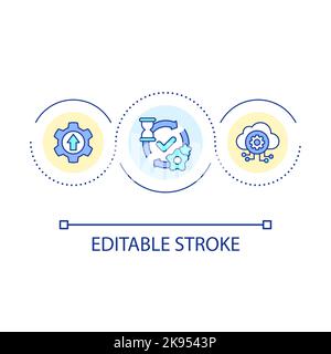 Increase efficiency loop concept icon Stock Vector