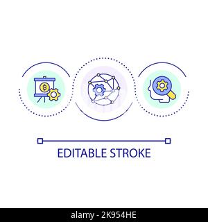 Effective strategizing loop concept icon Stock Vector