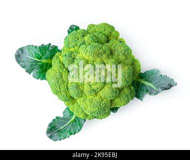 Green broccoli isolated on a white background. Stock Photo