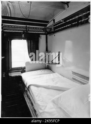 Interior of 1st class sleeping compartment. State Railways, SJ AO1B. Stock Photo