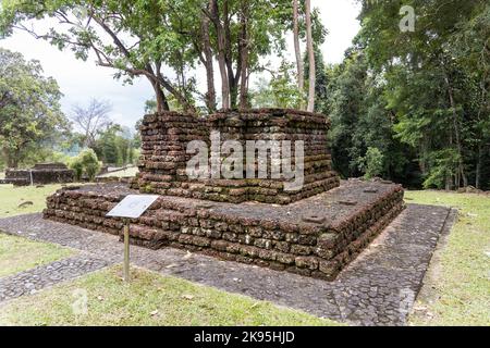 Lembah Bujang is popular archeological museum in Merbok Kedah Malaysia with Hindu and Buddhism influence Stock Photo