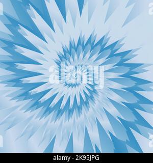 A blue-colored fractal hypnotic swirl background Stock Vector