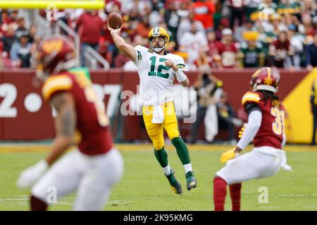 Landover, MD, USA. 23rd Oct, 2022. Green Bay Packers quarterback