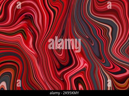 Web background, ink pattern, futuristic hand drawn, paint flowing, vibrant painted wallpaper. Gradient texture. Modern template. Red artistic backdrop Stock Photo