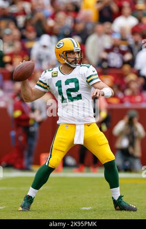 Landover, MD, USA. 23rd Oct, 2022. Green Bay Packers quarterback