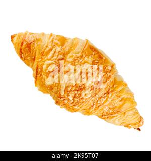 Fresh croissants with cheese isolated on white background. Stock Photo