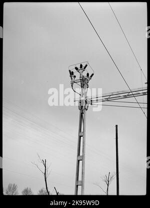 Detail, contact line post Stock Photo - Alamy