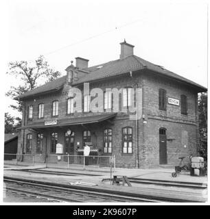 Boxholm station in the 1940s. Stock Photo