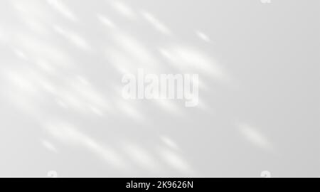 Sunlight on a gray wall, sunbeams in a room, sunny day background. Stock Vector