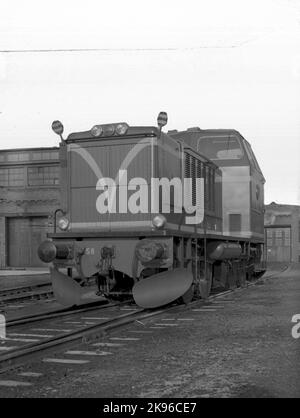 State Railways, SJ T2 58. Diesel Hydraulic locomotive. Hagalunds Upper, Hglö, Stock Photo