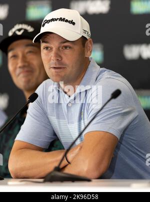 MIAMI, FL-OCT 26: Martin Kaymer is seen during LIV Golf Invitational press conference at Trump National Doral Miami on October 26, 2022 in Doral, Florida.  (Photo by Alberto E. Tamargo/Sipa USA) Stock Photo