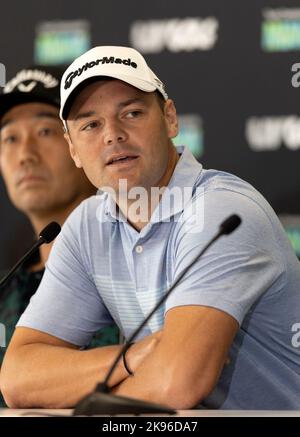 MIAMI, FL-OCT 26: Martin Kaymer is seen during LIV Golf Invitational press conference at Trump National Doral Miami on October 26, 2022 in Doral, Florida.  (Photo by Alberto E. Tamargo/Sipa USA) Stock Photo