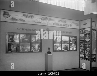 World exhibition in what was previously called the GDR) East Germany, until 1990, where Svenska SJ participated. Stock Photo