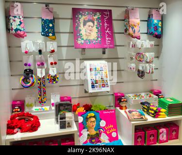 Glasgow museum of modern or GOMA  art gift shop artist souvenirs Frida Kahlo Stock Photo