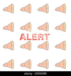 a horn pattern that indicates an air raid alert. Stock Vector