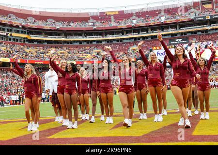 Washington Commanders cheerleaders perform during an NFL football game  against the Green Bay Packers, Sunday, October 23, 2022 in Landover. (AP  Photo/Daniel Kucin Jr Stock Photo - Alamy