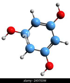 3D image of Phloroglucinol skeletal formula - molecular chemical ...