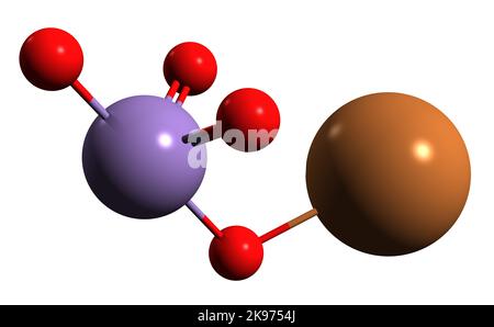 Potassium permanganate (KMnO4) with chemical structure , a common ...